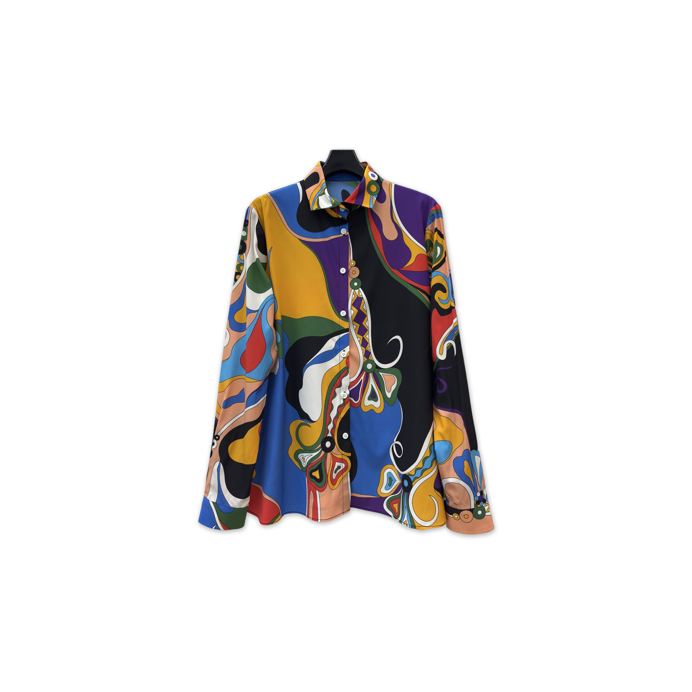 PUCCI PRINTED SILK-TWILL SHIRT